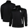 PROFILE BLACK CHICAGO WHITE SOX BIG & TALL TRICOT TRACK FULL-ZIP JACKET