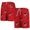 WES & WILLY YOUTH WES & WILLY  RED GEORGIA BULLDOGS PALM TREE SWIM SHORTS