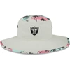 NEW ERA NEW ERA KHAKI LAS VEGAS RAIDERS RETRO BEACHIN' BUCKET HAT