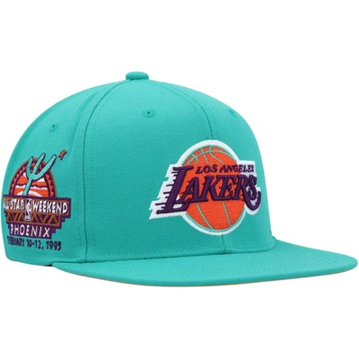 Mitchell & Ness Turquoise Los Angeles Lakers Hardwood Classics 1995 Nba All-star Weekend Desert Snap