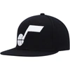 Mitchell & Ness Men's  Black Utah Jazz Ground 2.0 Snapback Hat In Black