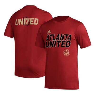 Adidas Originals Adidas Red Atlanta United Fc Team Jersey Hook Aeroready T-shirt