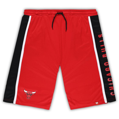 Fanatics Men's  Red Chicago Bulls Big And Tall Referee Iconic Mesh Shorts