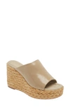Paloma Barceló Wedge Shoes Tera Paloma Barcel&ograve; Wedge Mules In Raffia And Leather