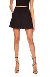 Susana Monaco Pleated High Waist Shorts In Black