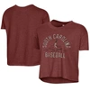 ALTERNATIVE APPAREL ALTERNATIVE APPAREL GARNET SOUTH CAROLINA GAMECOCKS BASEBALL HEADLINER CROPPED T-SHIRT