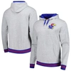 Mitchell & Ness Men's  Heather Gray Kansas Jayhawks Pullover Hoodie In Heather Gray