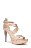 NEROGIARDINI METALLIC PLATFORM SANDAL