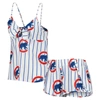 CONCEPTS SPORT CONCEPTS SPORT WHITE CHICAGO CUBS REEL ALLOVER PRINT TANK TOP & SHORTS SLEEP SET