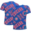 STITCHES YOUTH STITCHES ROYAL CHICAGO CUBS ALLOVER TEAM T-SHIRT