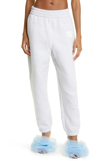Alexander Wang Foundation Terry Slim Sweatpants In Light Heather Grey