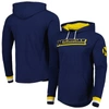 MITCHELL & NESS MITCHELL & NESS NAVY MICHIGAN WOLVERINES LEGENDARY RAGLAN PULLOVER HOODIE