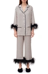 Sleeper Party Pyjamas Set In Black And White