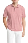 Cutter & Buck Virtue Eco Pique Stripe Recycled Mens Big And Tall Polo Shirt In Cardinal Red