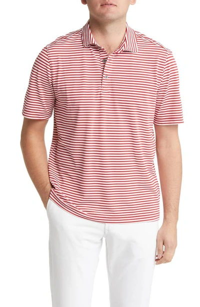CUTTER & BUCK CUTTER & BUCK VIRTUE PIQUÉ STRIPE RECYCLED BLEND POLO
