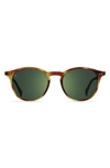 Raen Basq S990 Round Sunglasses In Moab Tortoise/ Green