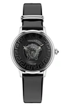 Versace Women's Medusa Alchemy Stainless Steel & Patent Leather Watch In Multi