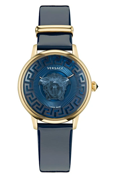 Versace Women's Medusa Alchemy Goldtone Stainless Steel & Leather Watch In Multi