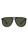Persol Pilot Sunglasses, 58mm In Black