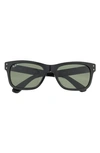 Ray Ban Mr Burbank 55mm Polarized Rectangle Sunglasses In Black