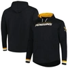 MITCHELL & NESS MITCHELL & NESS  BLACK PITTSBURGH PENGUINS BIG & TALL LEGENDARY RAGLAN PULLOVER HOODIE