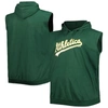 PROFILE GREEN OAKLAND ATHLETICS JERSEY PULLOVER MUSCLE HOODIE