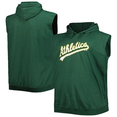 Profile Green Oakland Athletics Jersey Pullover Muscle Hoodie