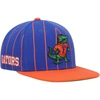 Mitchell & Ness Men's  Royal Florida Gators Team Pinstripe Snapback Hat In Royal