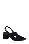 Paul Green Verona Slingback Sandal In Black Suede