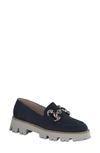 Paul Green Rosetta Platform Loafer In Space Perf Sport Nubuck