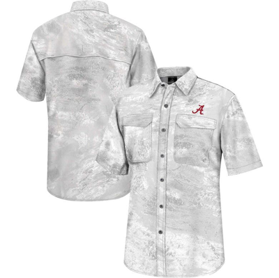 Colosseum White Alabama Crimson Tide Realtree Aspect Charter Full-button Fishing Shirt