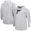 Profile Men's Heather Gray St. Louis Blues Big And Tall Pullover Hoodie In Heather Gray