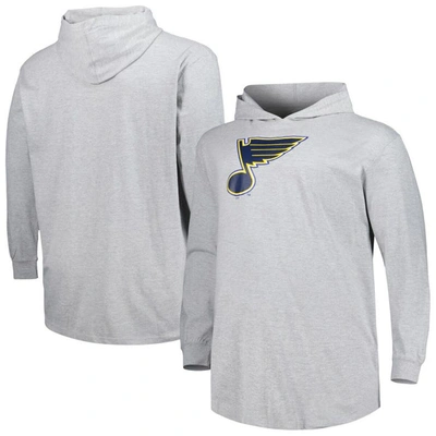PROFILE HEATHER GRAY ST. LOUIS BLUES BIG & TALL PULLOVER HOODIE
