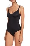 Wolford Formfitting Sleeveless V-neck Bodysuit In Black