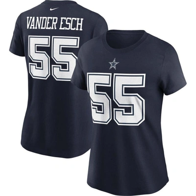 Nike Women's Leighton Vander Esch Navy Dallas Cowboys Name And Number T-shirt