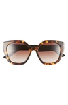 PRADA 52MM BUTTERFLY POLARIZED SUNGLASSES