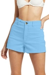 Billabong Free Fall Stretch Cotton Corduroy Shorts In Blue