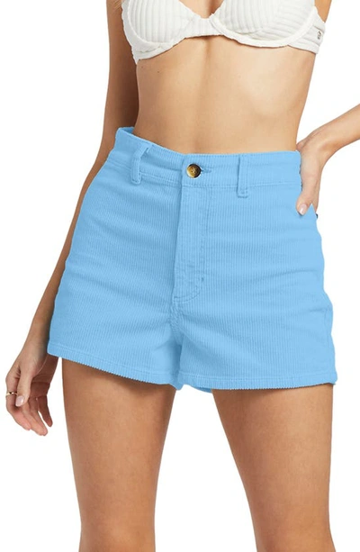 Billabong Free Fall Stretch Cotton Corduroy Shorts In Summer Sky