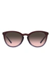 Michael Kors 56mm Gradient Round Sunglasses In Purple
