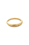 Monica Vinader Mini Deia Ring In 18ct Gold Vermeil/ Ss