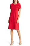 TAHARI ASL FIT & FLARE STRETCH CREPE DRESS