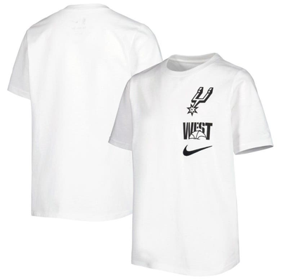 Nike Kids' Youth   White San Antonio Spurs Vs Block Essential T-shirt