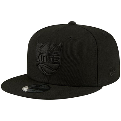 New Era Sacramento Kings Black On Black 9fifty Snapback Hat