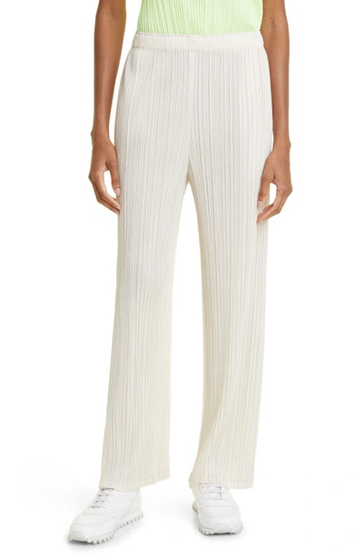 Issey Miyake Thicker 2 Pleated Ankle Pants In Neutrals