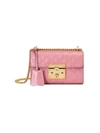 Gucci Padlock Small Embossed Leather Shoulder Bag In Candy Pink