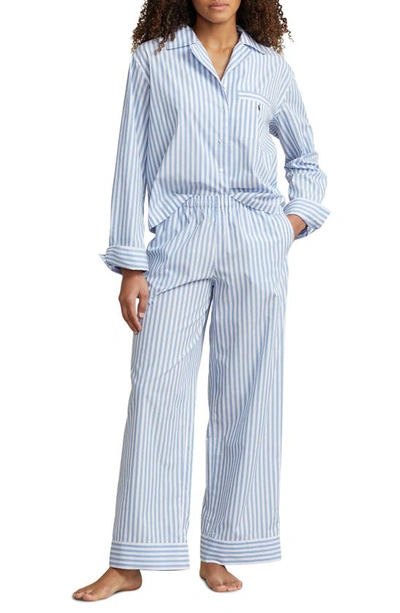 Polo Ralph Lauren Bailey Striped Pajama Set In Patterned Blue