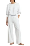 Polo Ralph Lauren French Club Terry 2-piece Pajama Set In White Cloud In White Cloud