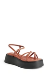 Shop Vagabond Shoemakers Courtney Platform Sandal In Cognac