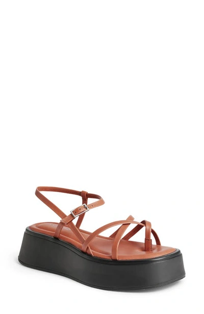 Vagabond Shoemakers Courtney Platform Sandal In Cognac