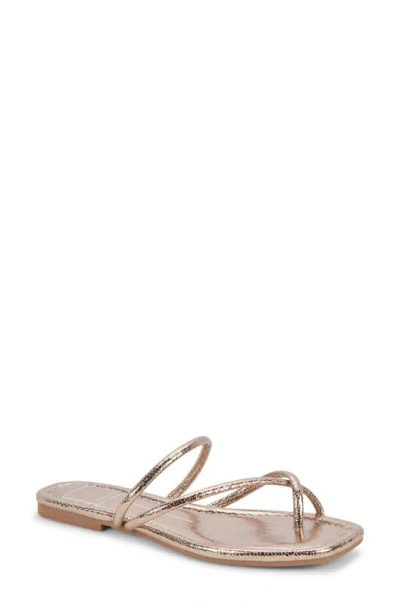 Dolce Vita Leanna Sandal In Dark Gold Crackled Stella